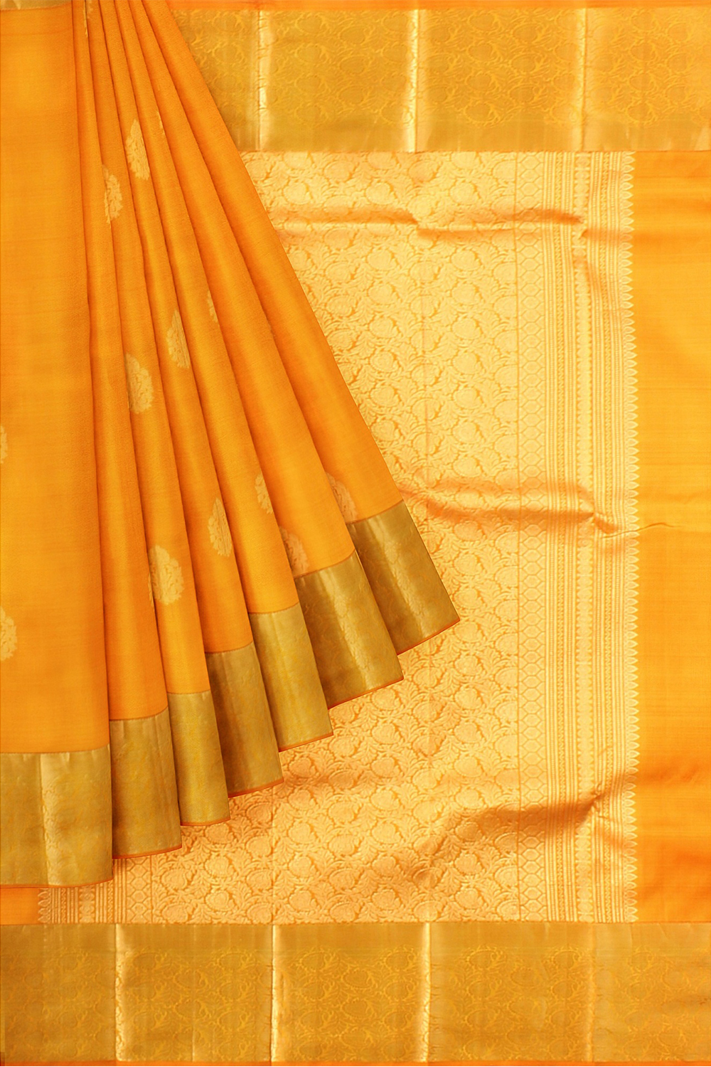 Orange Kanjivaram Silk Saree