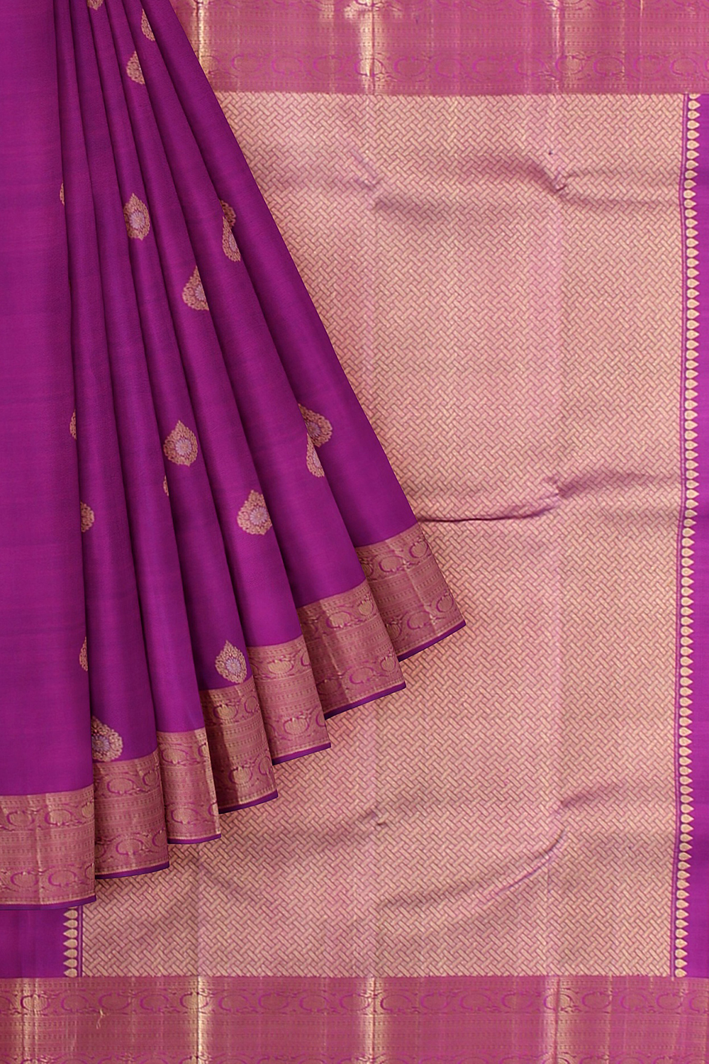 Purple Kanjivaram Silk Saree