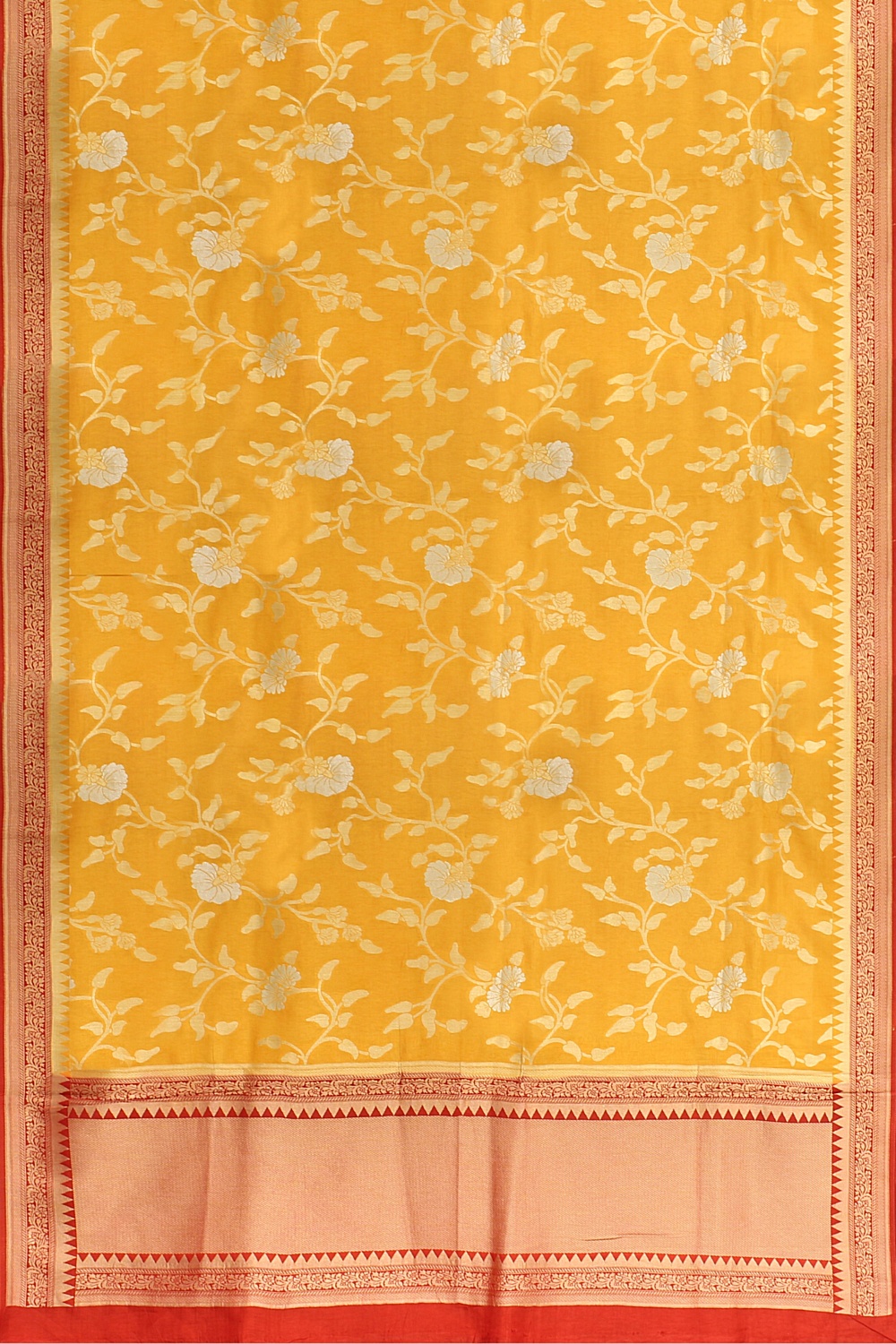 Yellow Banarsi Silk Saree