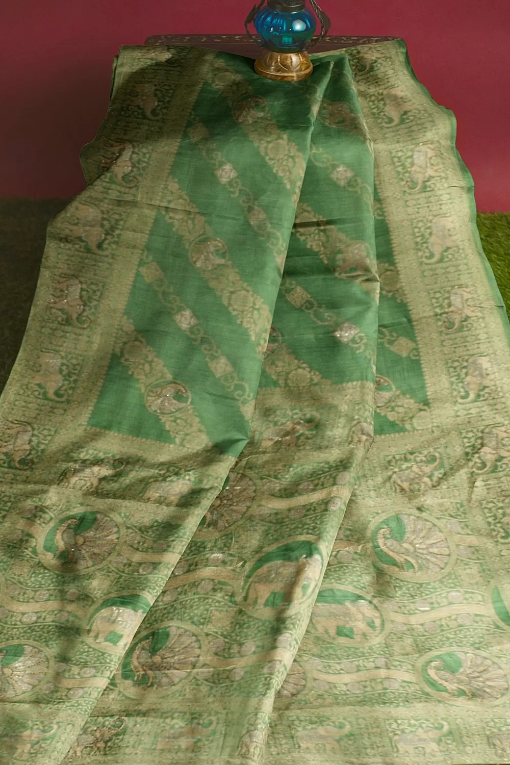 Mungiya Green Soft Silk Sarees