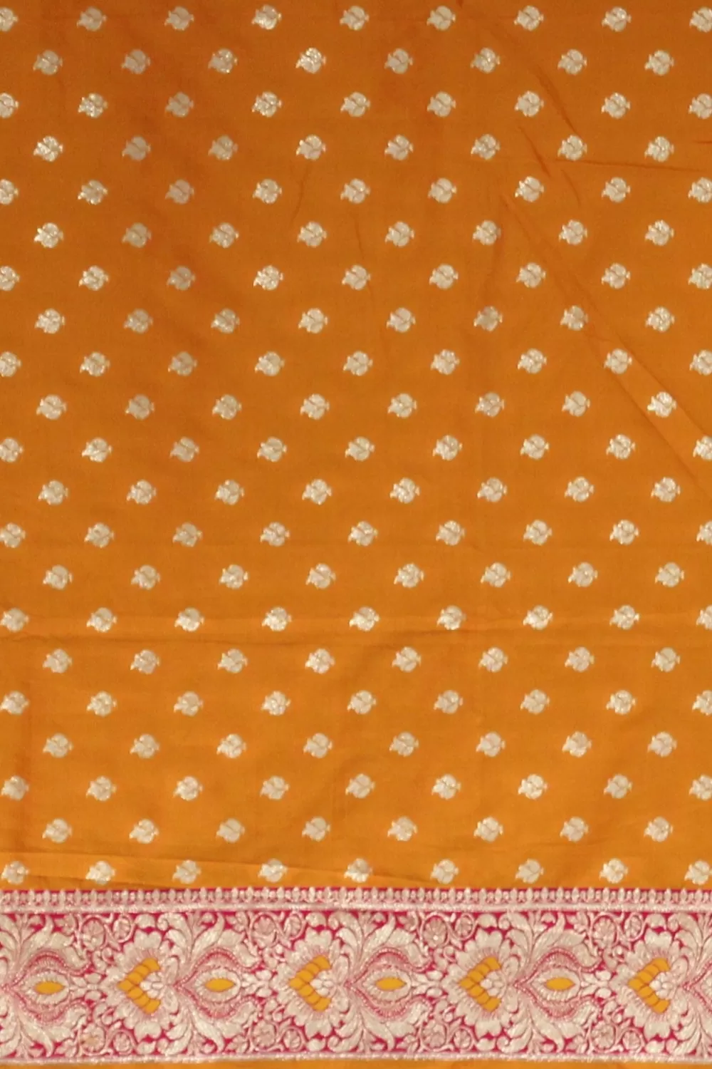 Orange Colour Silk Saree with Heavy Blouse