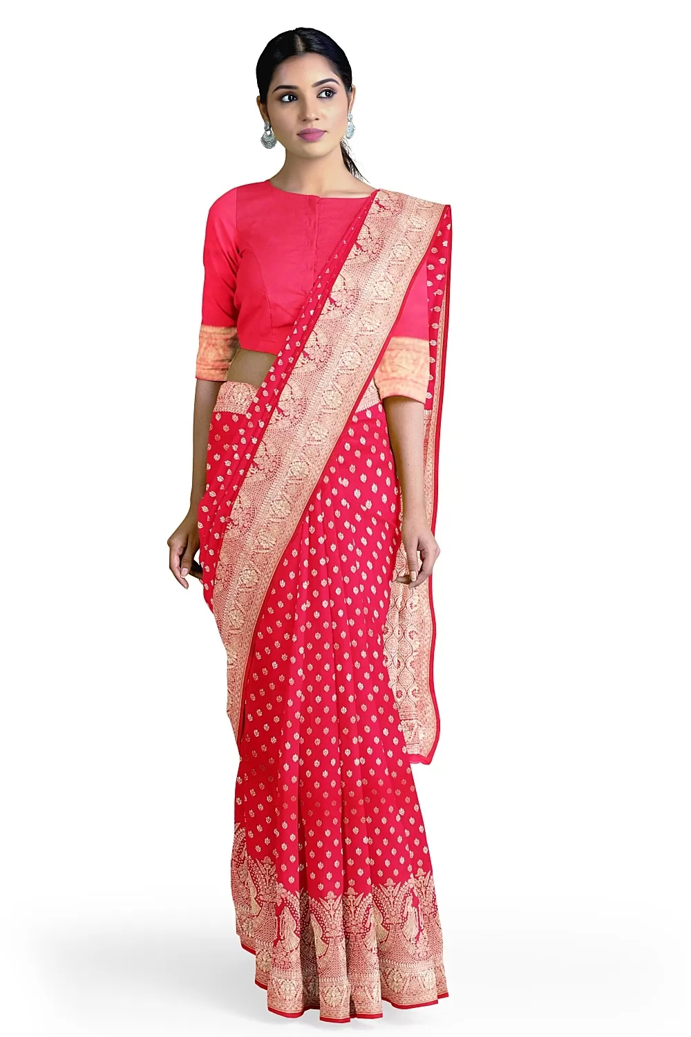 Rani Colour Silk Saree