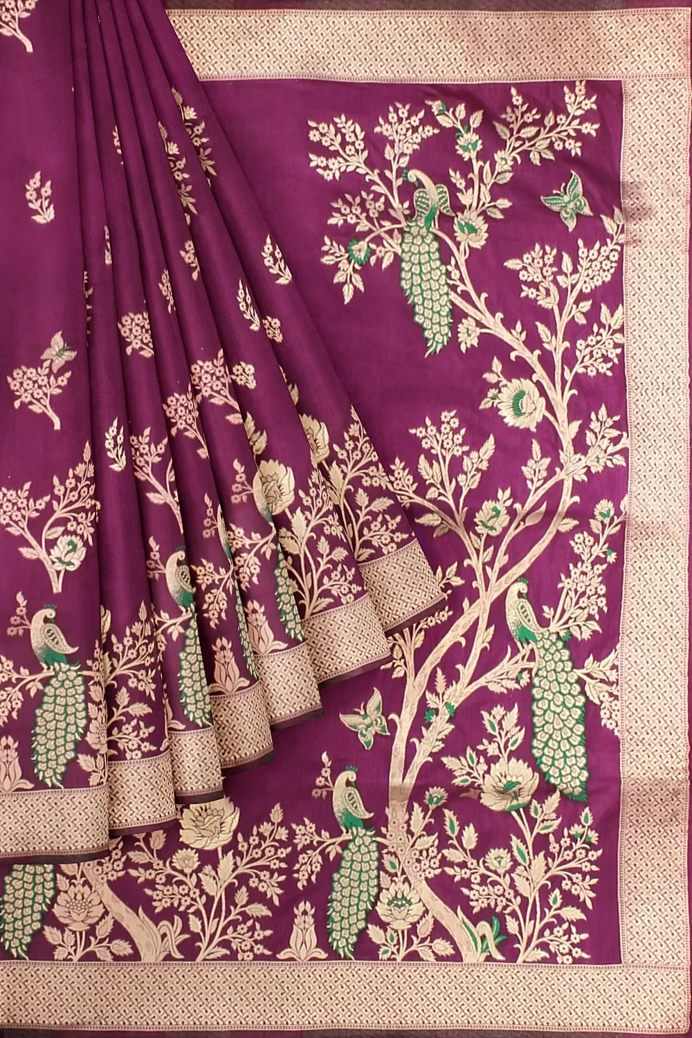 Purple Colour Silk Saree