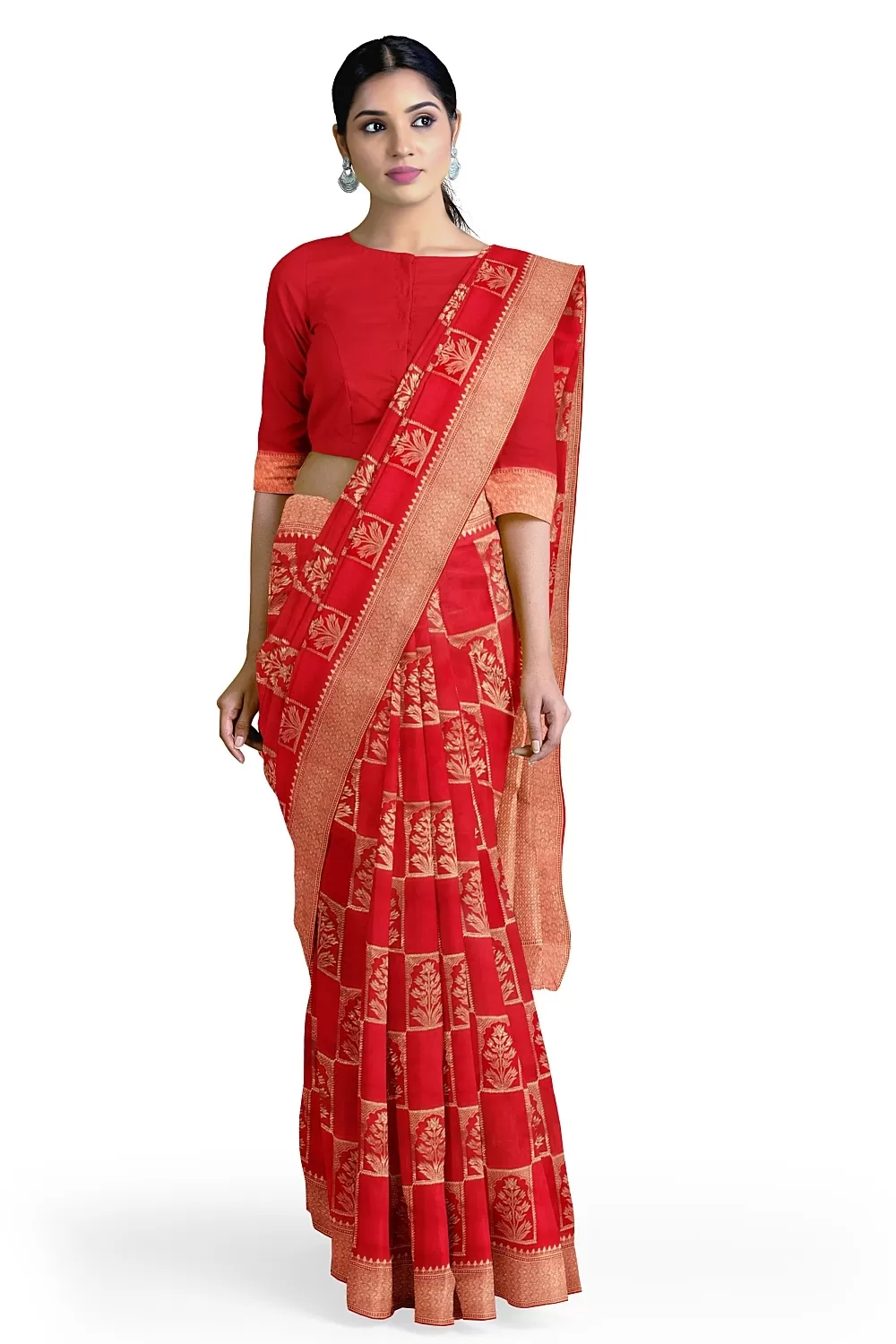 Red Colour Soft Silk Sarees