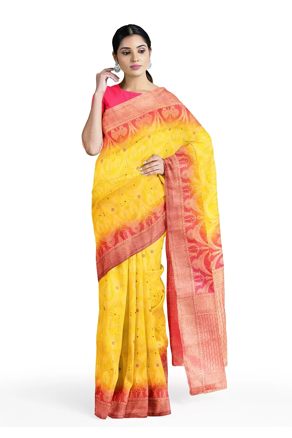 Yellow Colour Soft Silk Saree