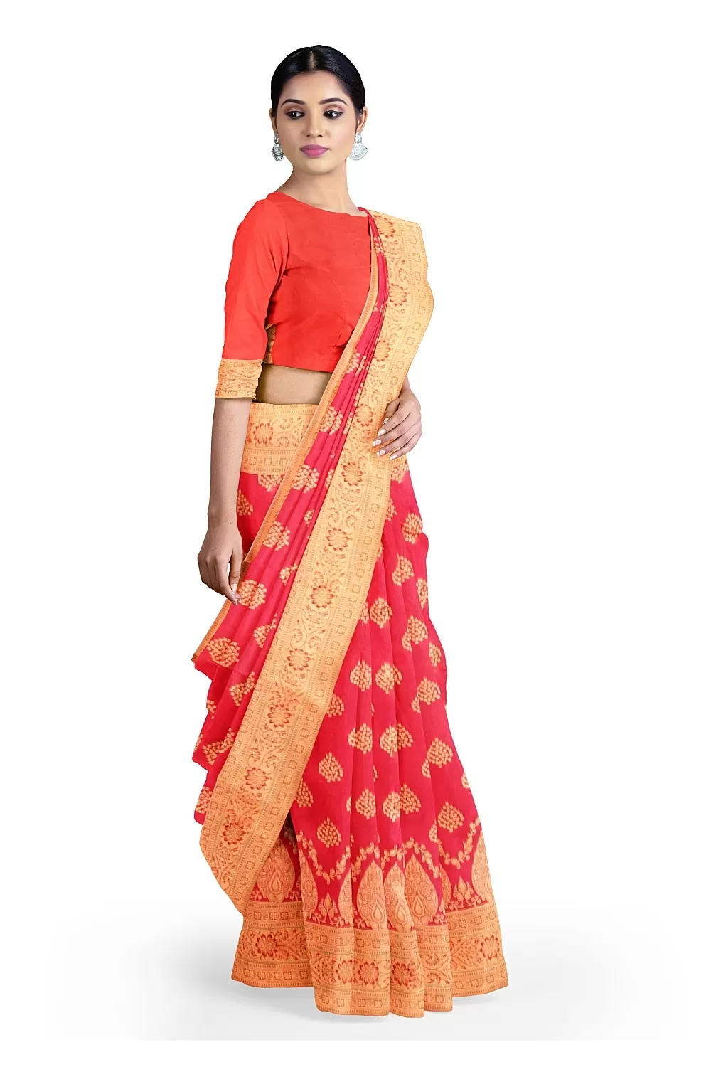 Rani Colour  Soft Silk Saree