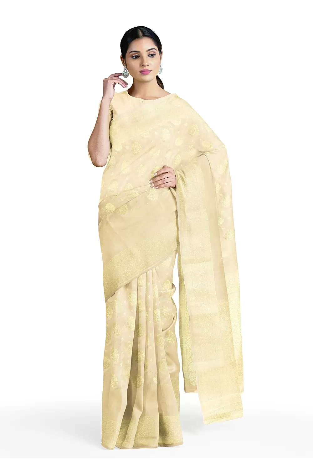 Golden Colour Silk Saree
