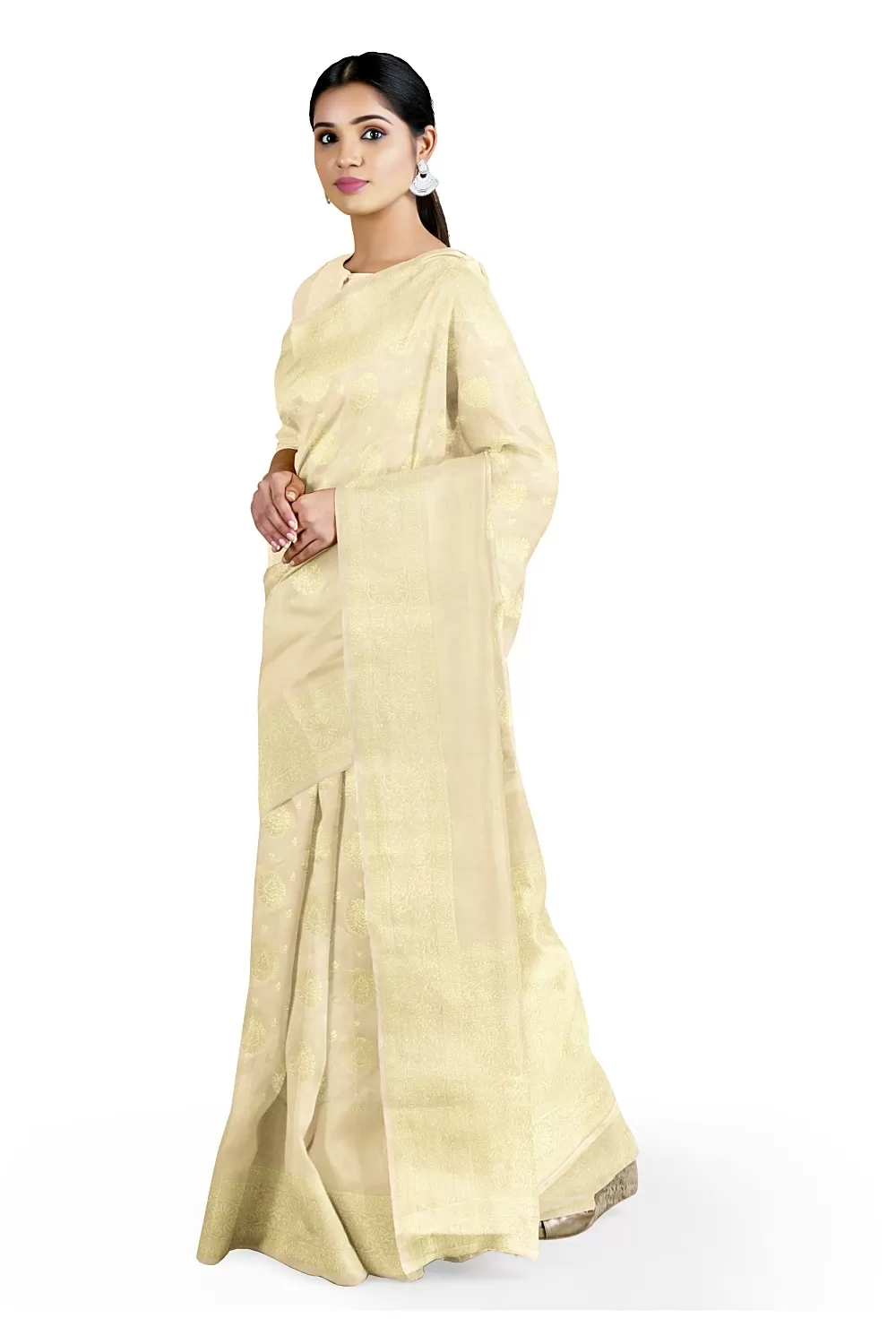 Golden Colour Silk Saree