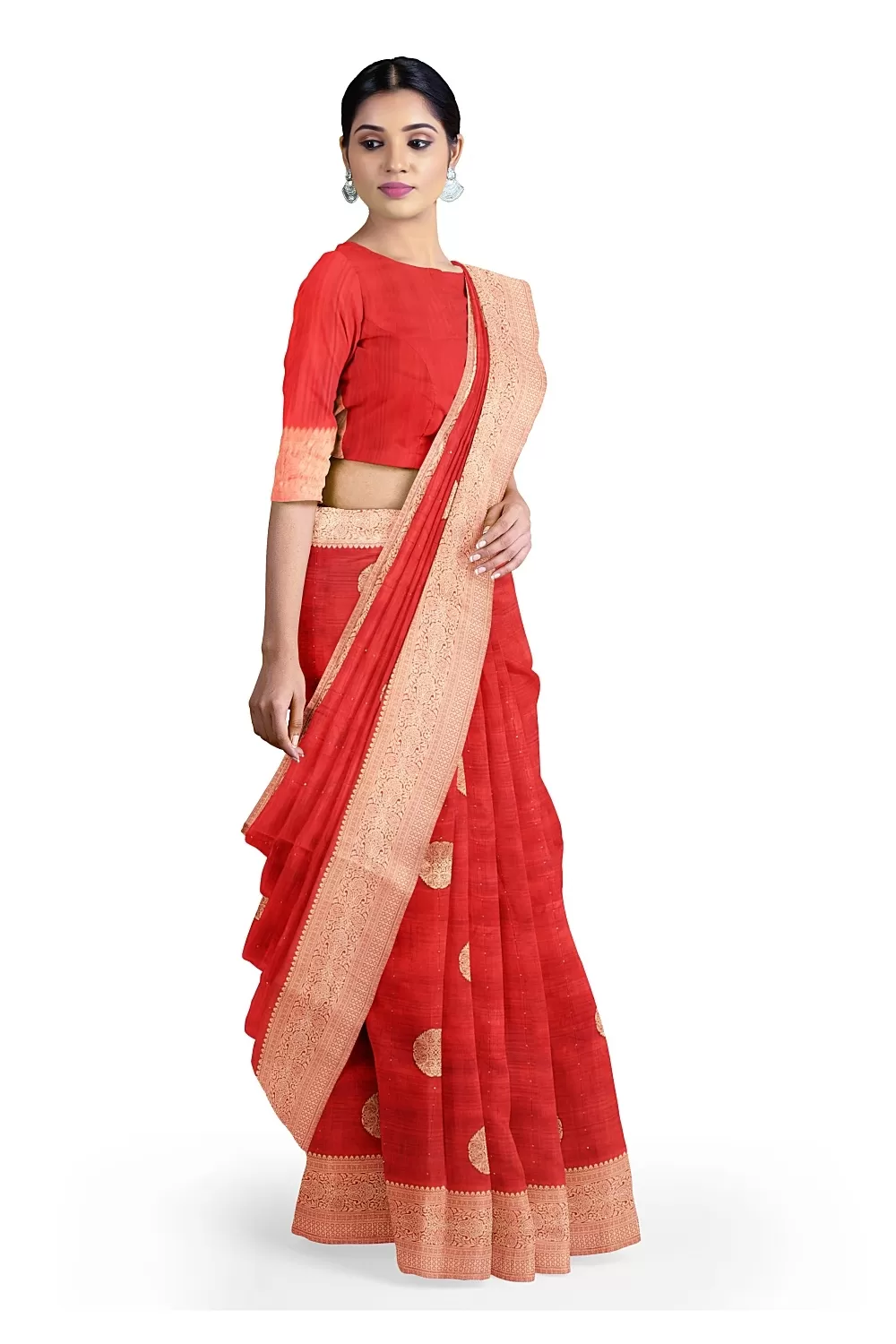 Red Colour Soft Silk Saree
