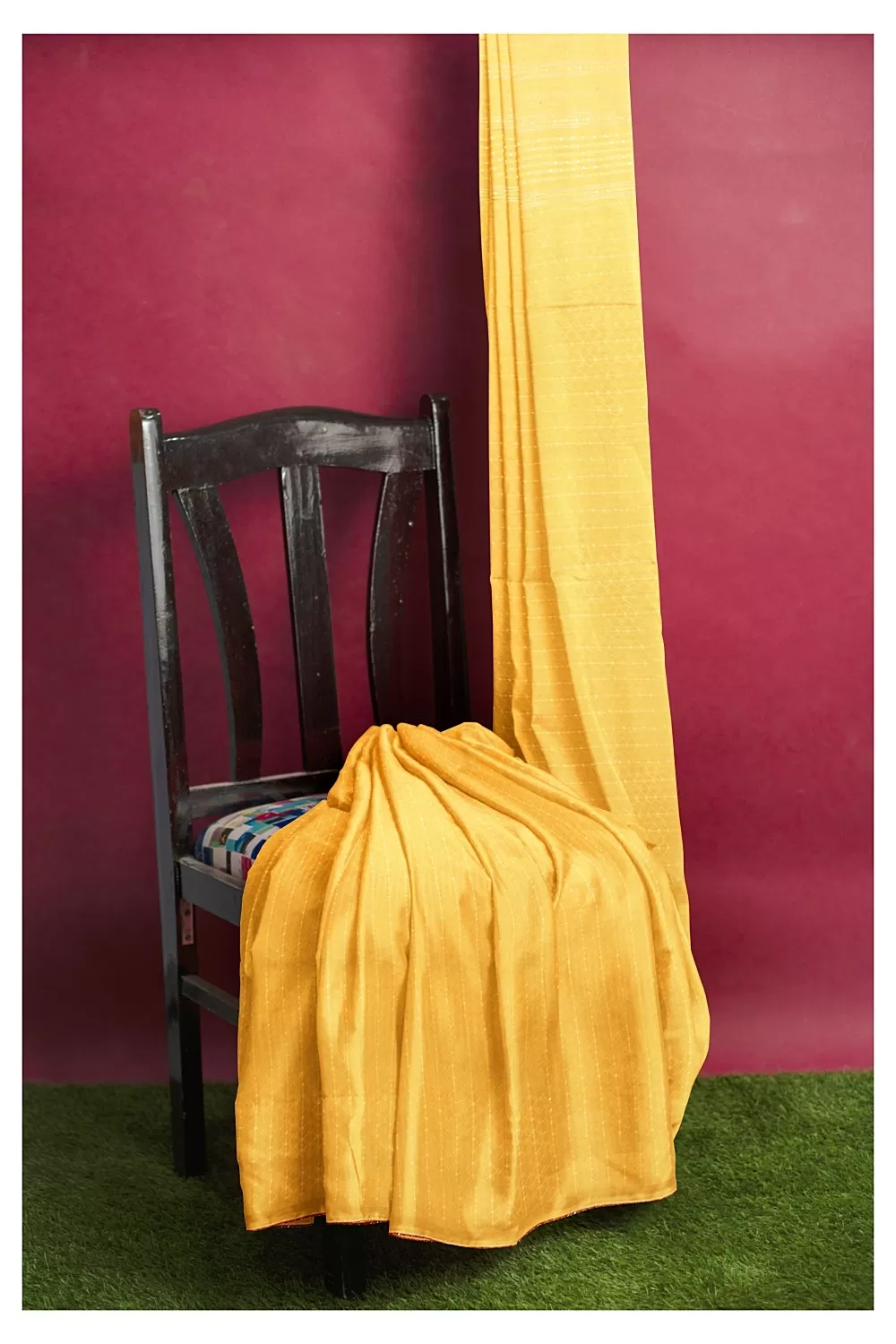 Mustard Yellow Colour Soft Silk Saree