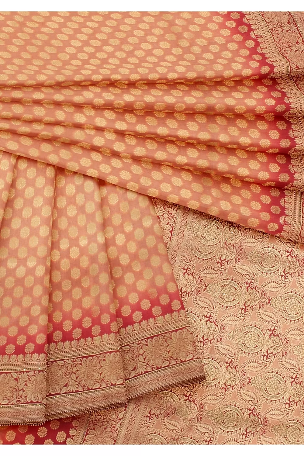 Peach Colour Soft Silk Saree