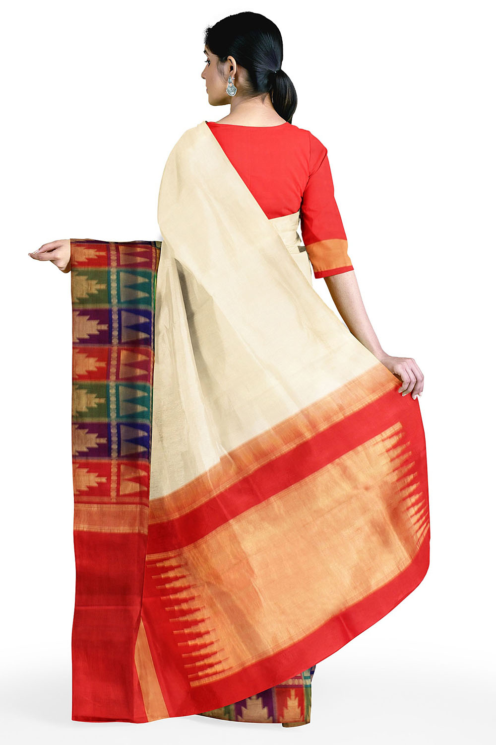 Off White Kanjivaram Silk Saree