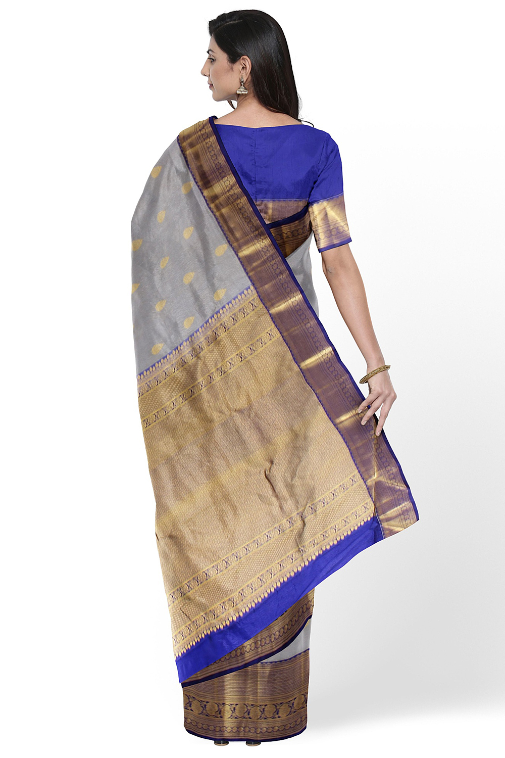 Grey Kanjivaram Silk Saree