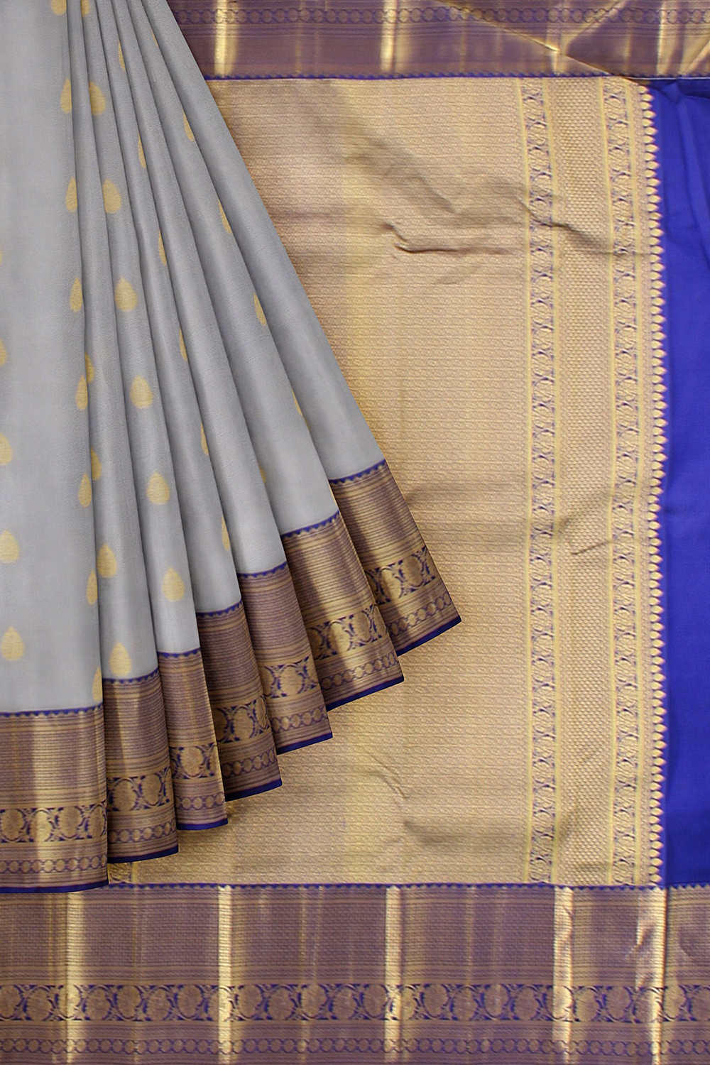 Grey Kanjivaram Silk Saree