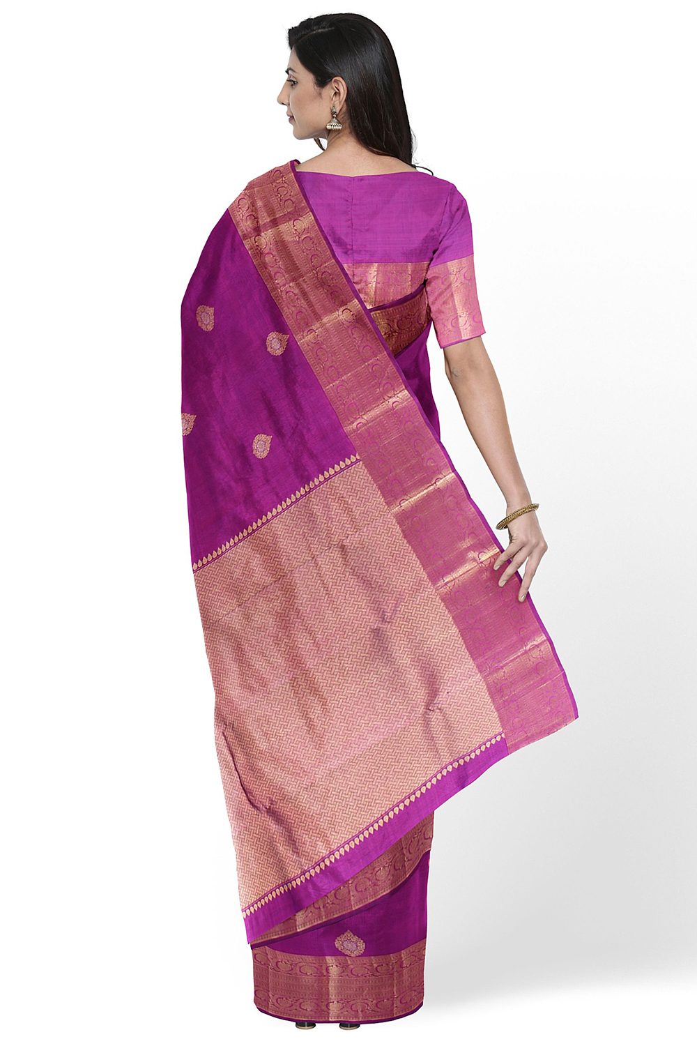 Purple Kanjivaram Silk Saree