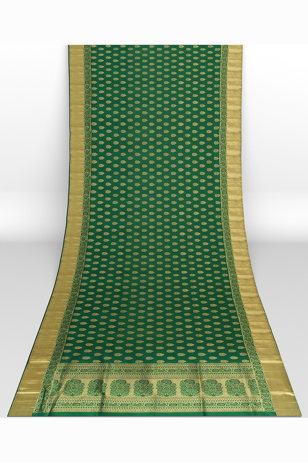 Bottle Green Kanjivaram Silk Saree