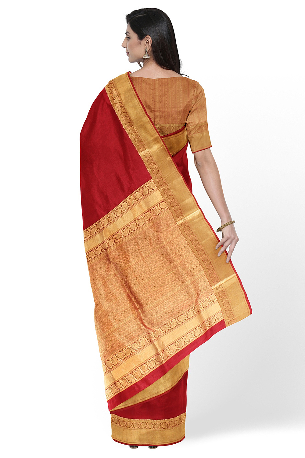 Maroon Kanjivaram Silk Saree