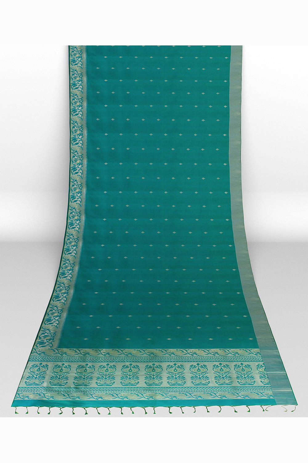 Sea Green Soft Silk Saree