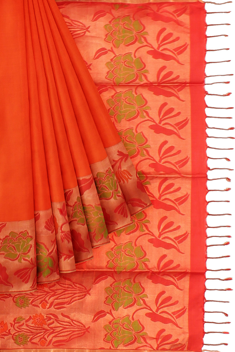 Orange Kanjivaram Silk Saree