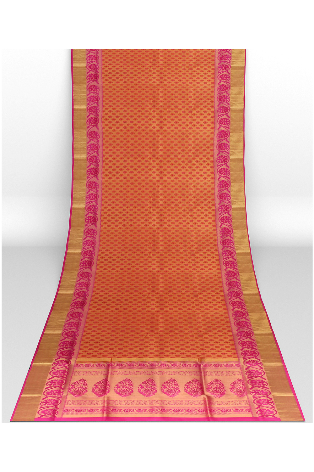 Orange Kanjivaram Silk Saree