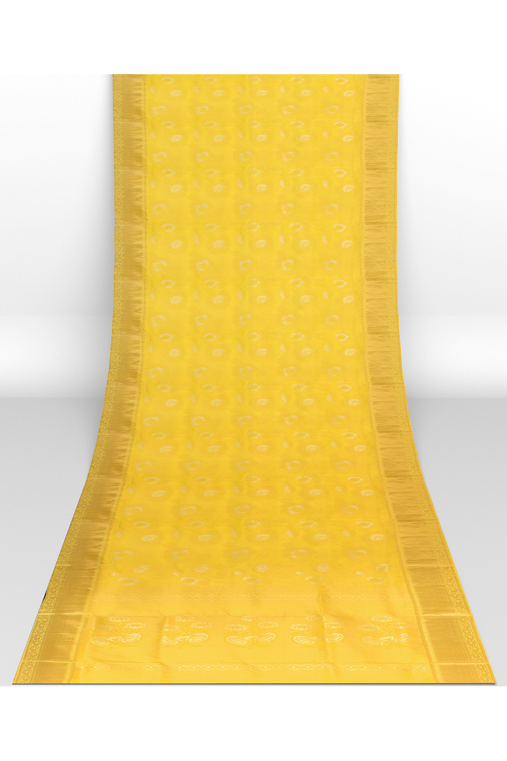 Yellow Kanjivaram Silk Saree