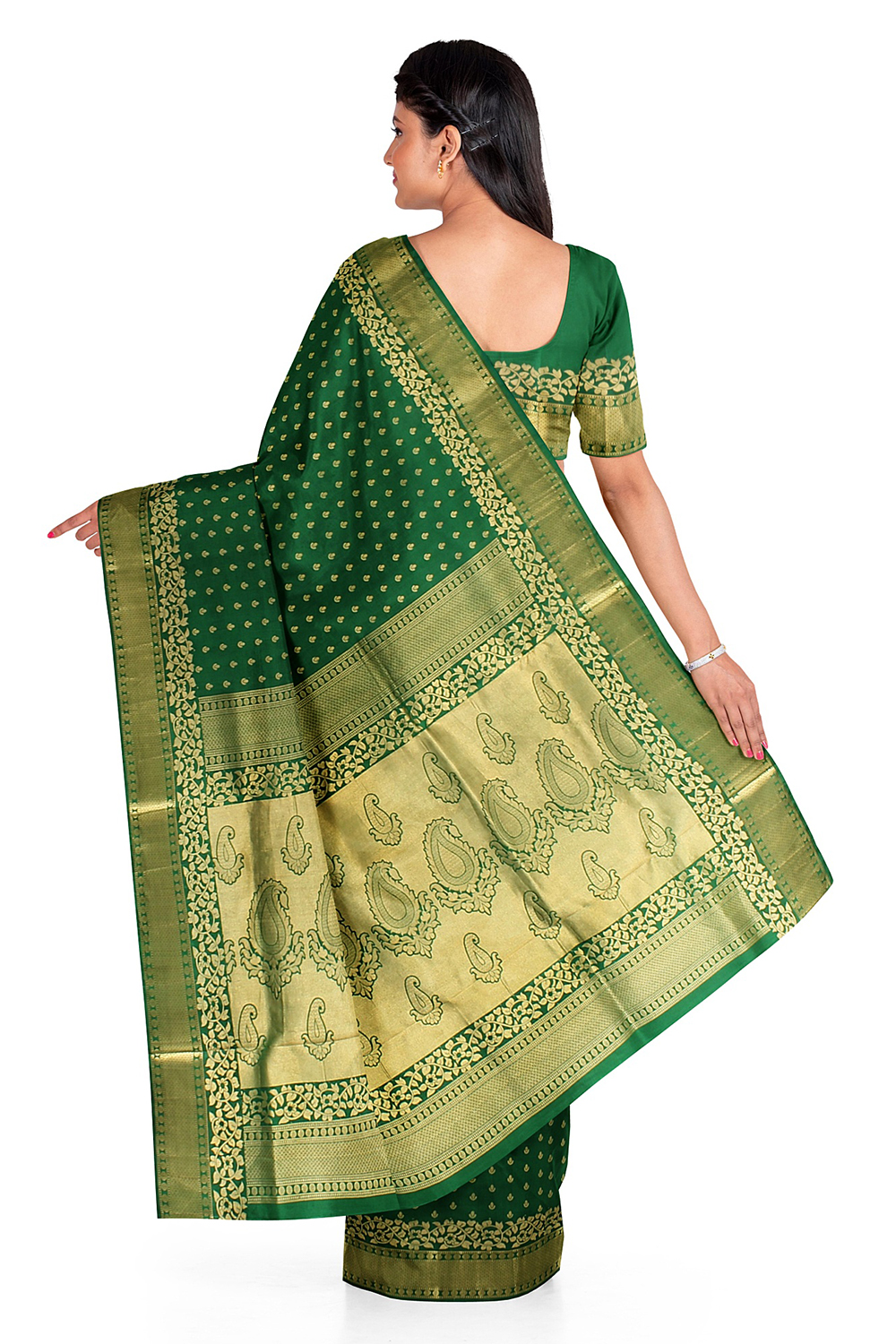 Mehendi Green Kanjivaram Silk Saree