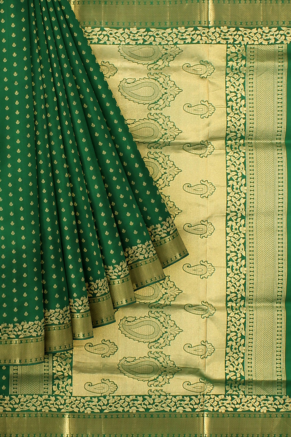 Mehendi Green Kanjivaram Silk Saree