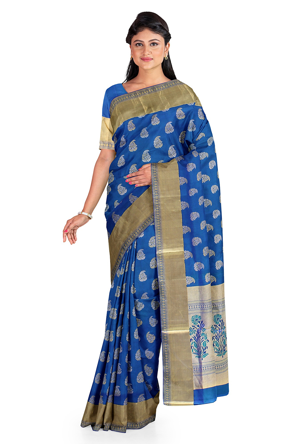 Blue Kanjivaram Silk Saree