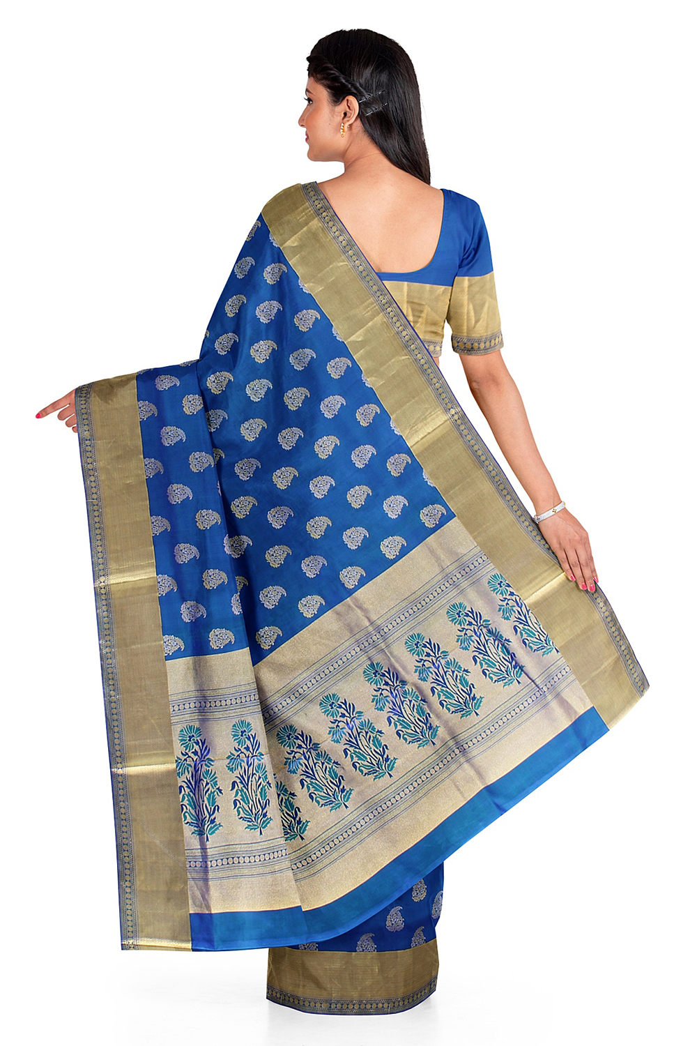 Blue Kanjivaram Silk Saree