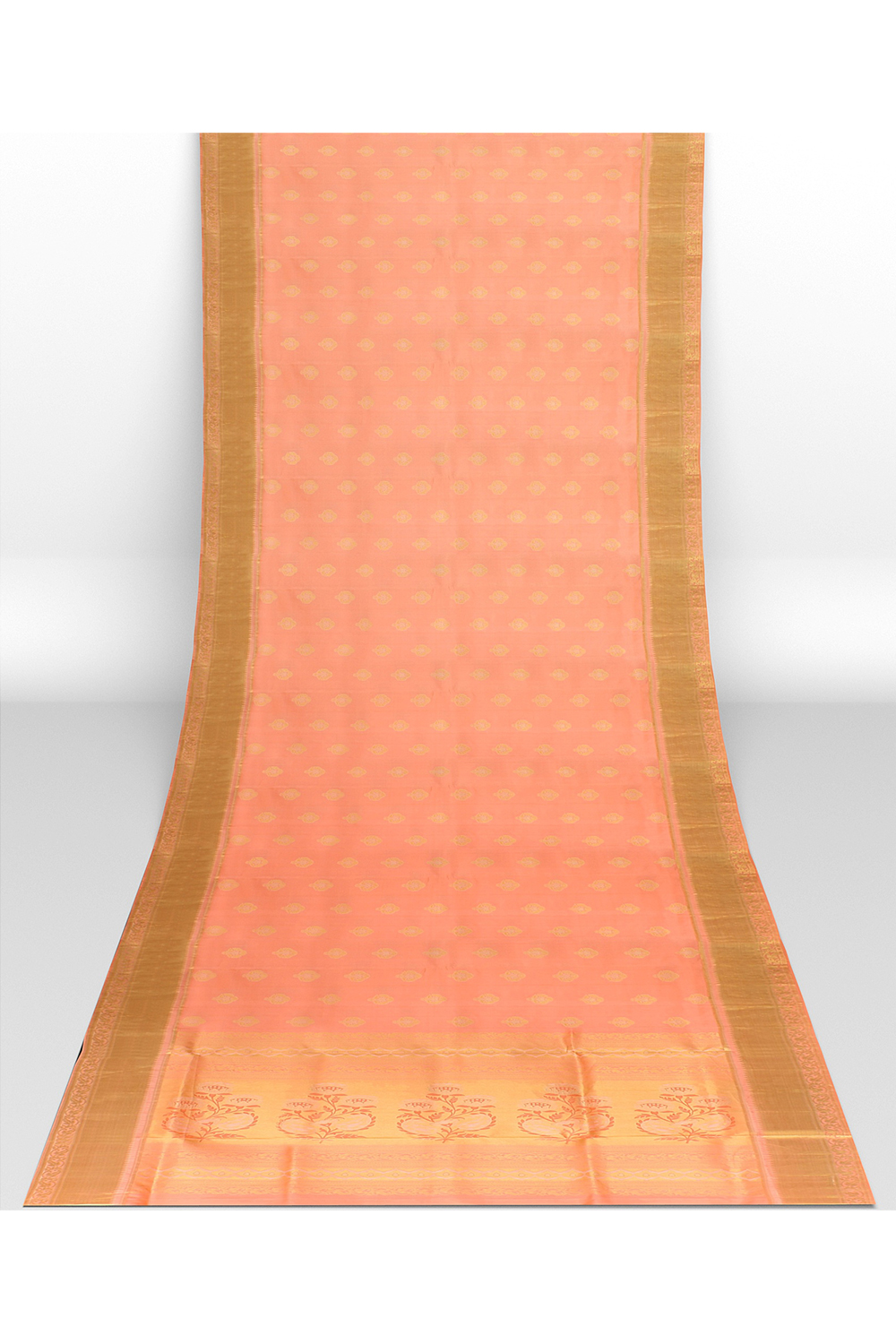 Peach Kanjivaram Silk Saree