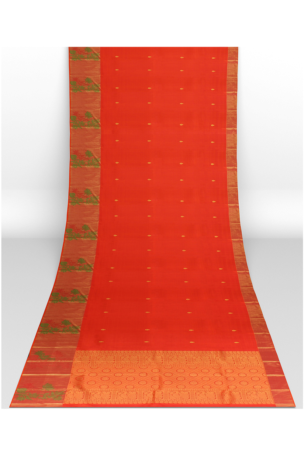 Orange Kanjivaram Silk Saree