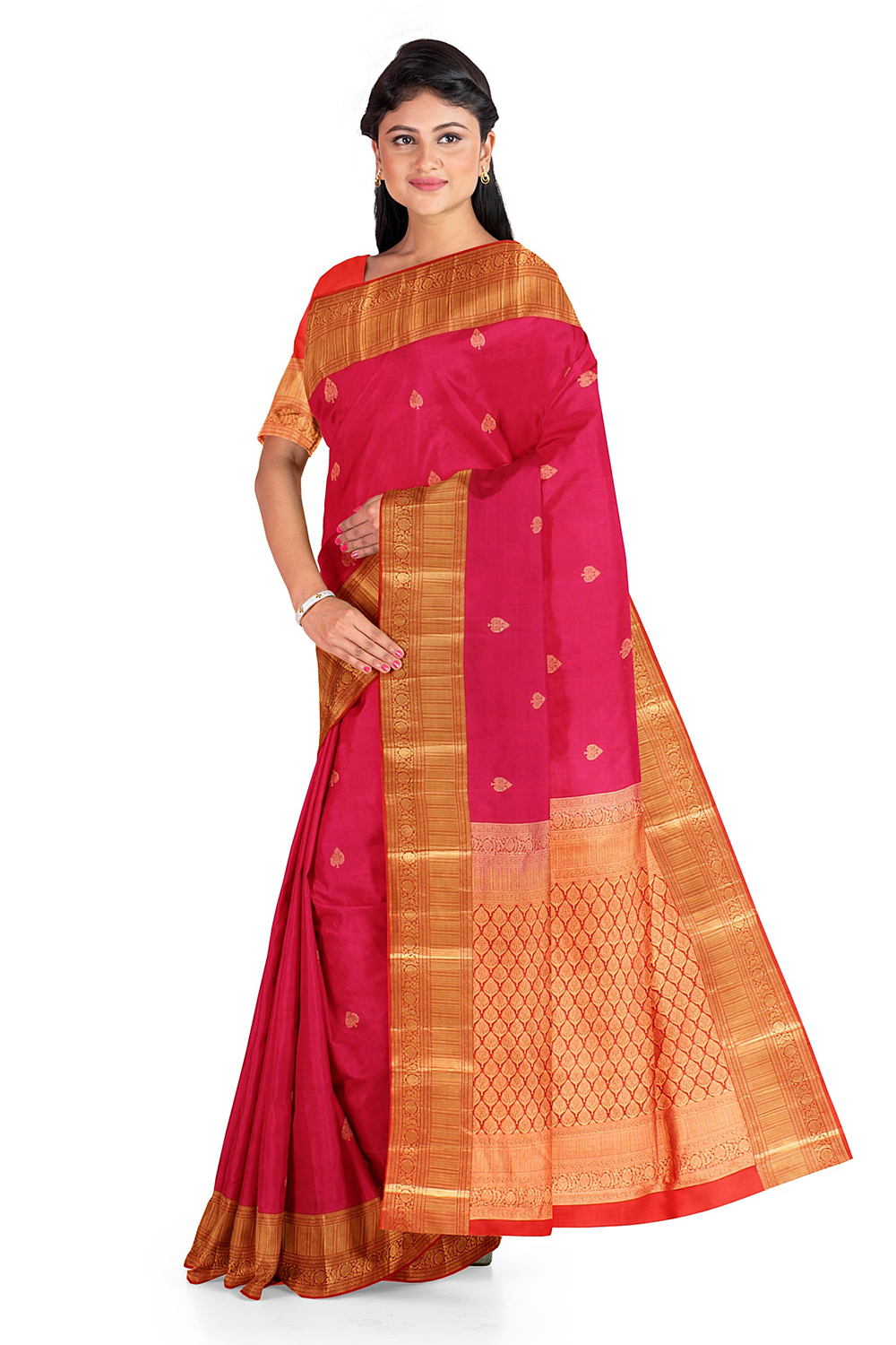 Magenta Kanjivaram Silk Saree