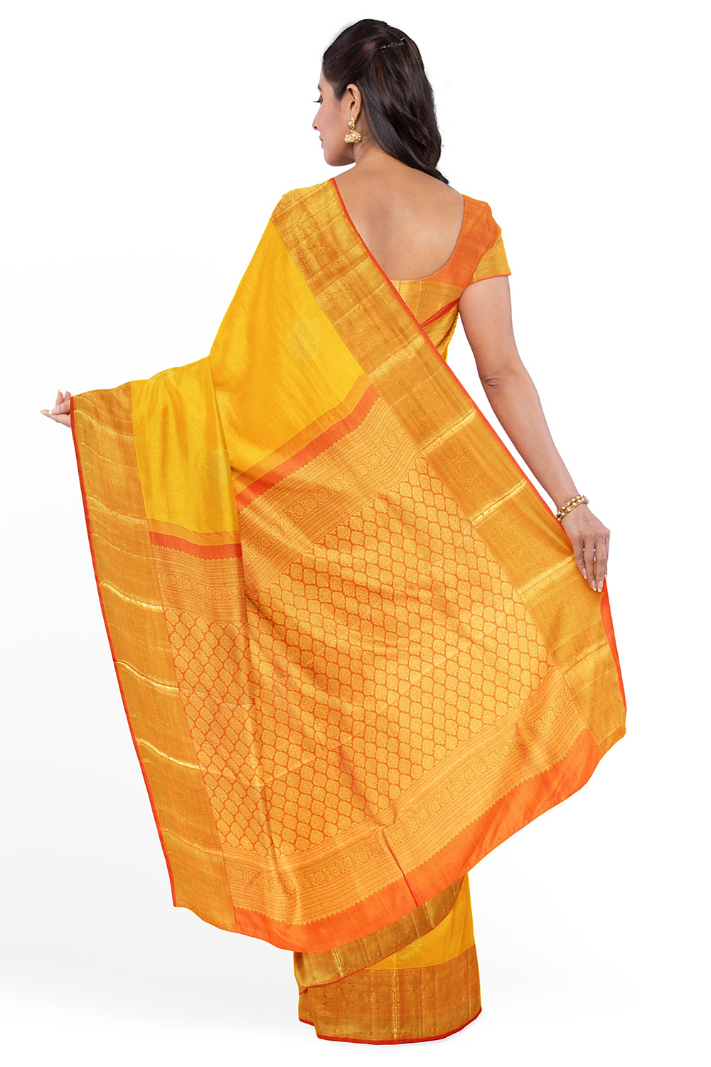 Yellow Kanjivaram Silk Saree