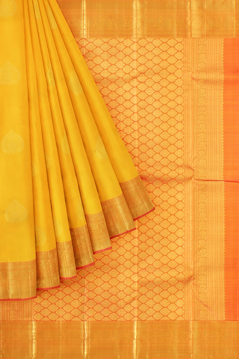 Yellow Kanjivaram Silk Saree