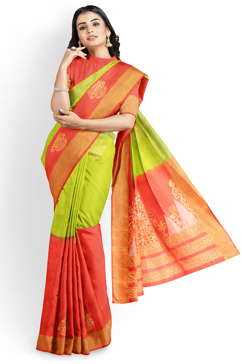 Half & Half Kanjivaram Silk Saree