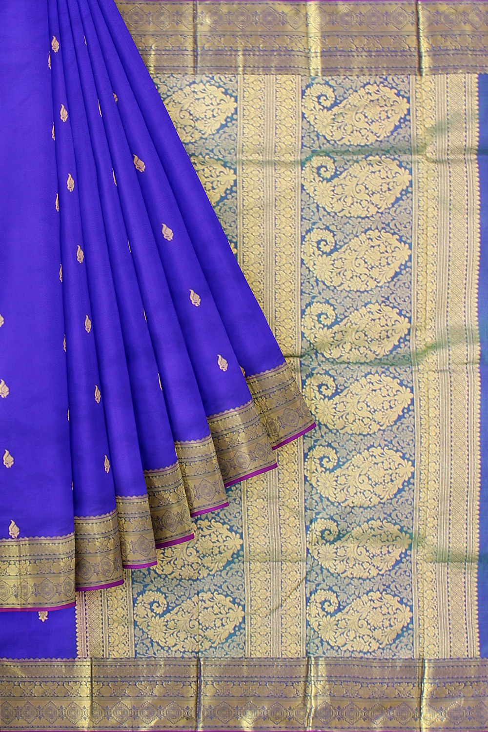 Navy Blue Kanjivaram Silk Saree