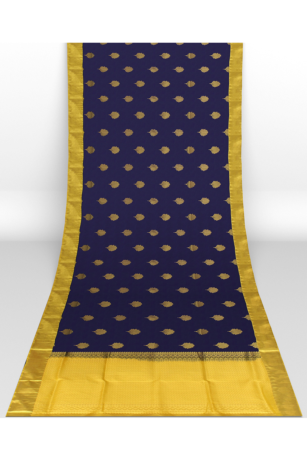 Navy Blue Kanjivaram Silk Saree