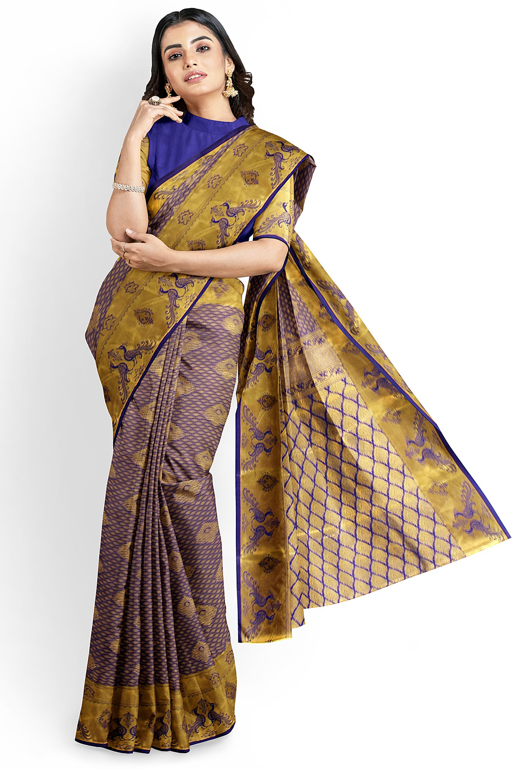 Blue Kanjivaram Silk Saree