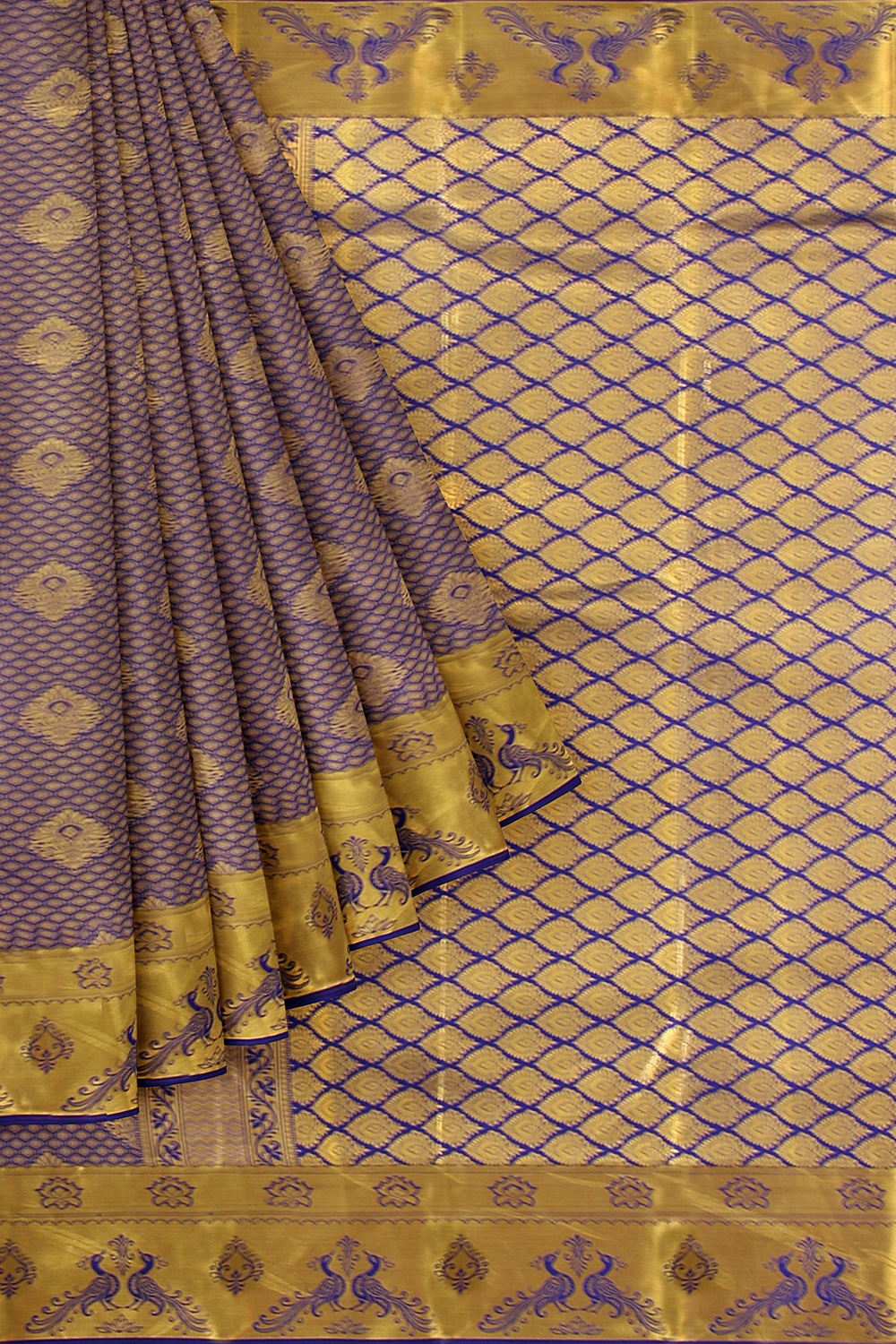 Blue Kanjivaram Silk Saree