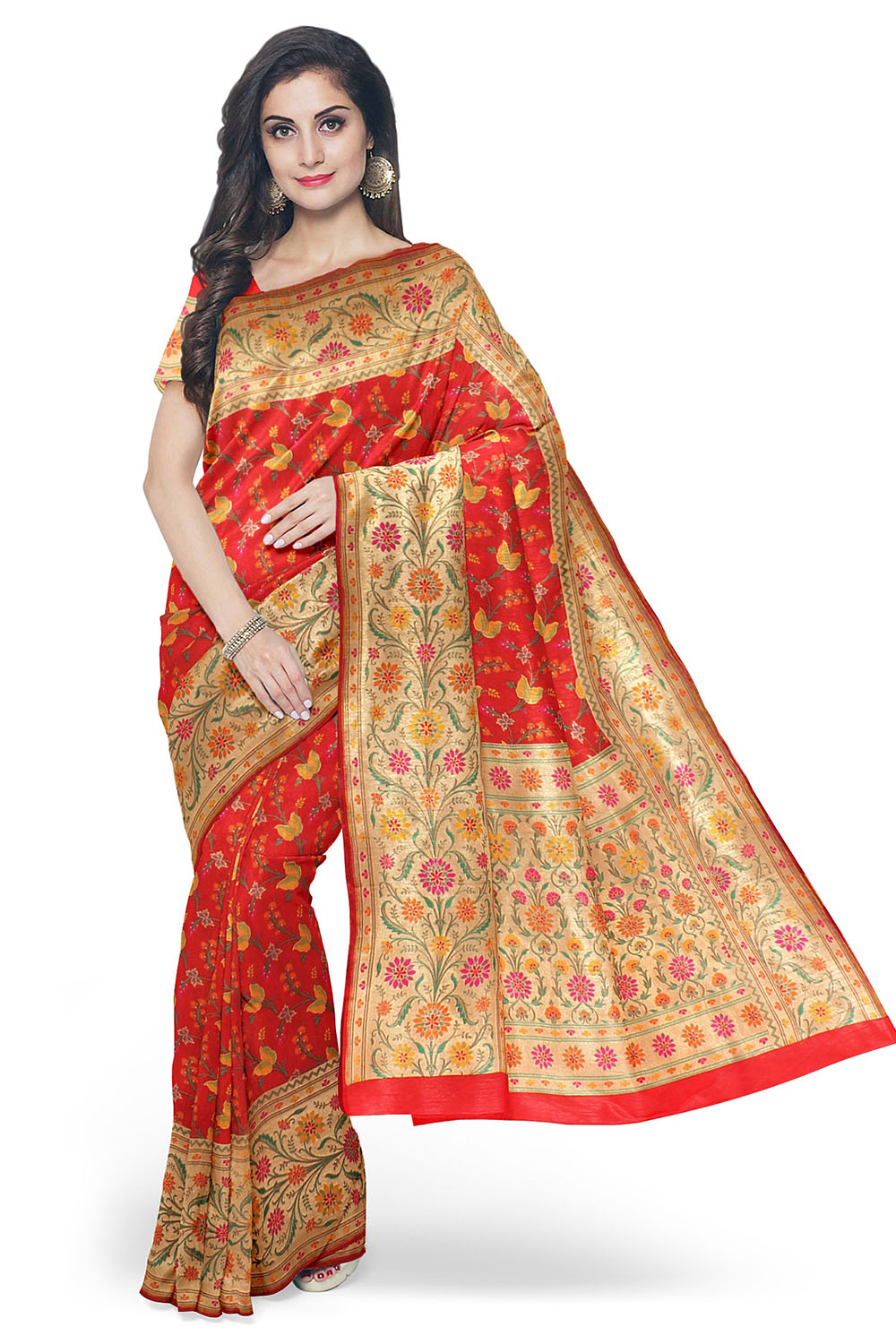 Red Banarsi Silk Saree