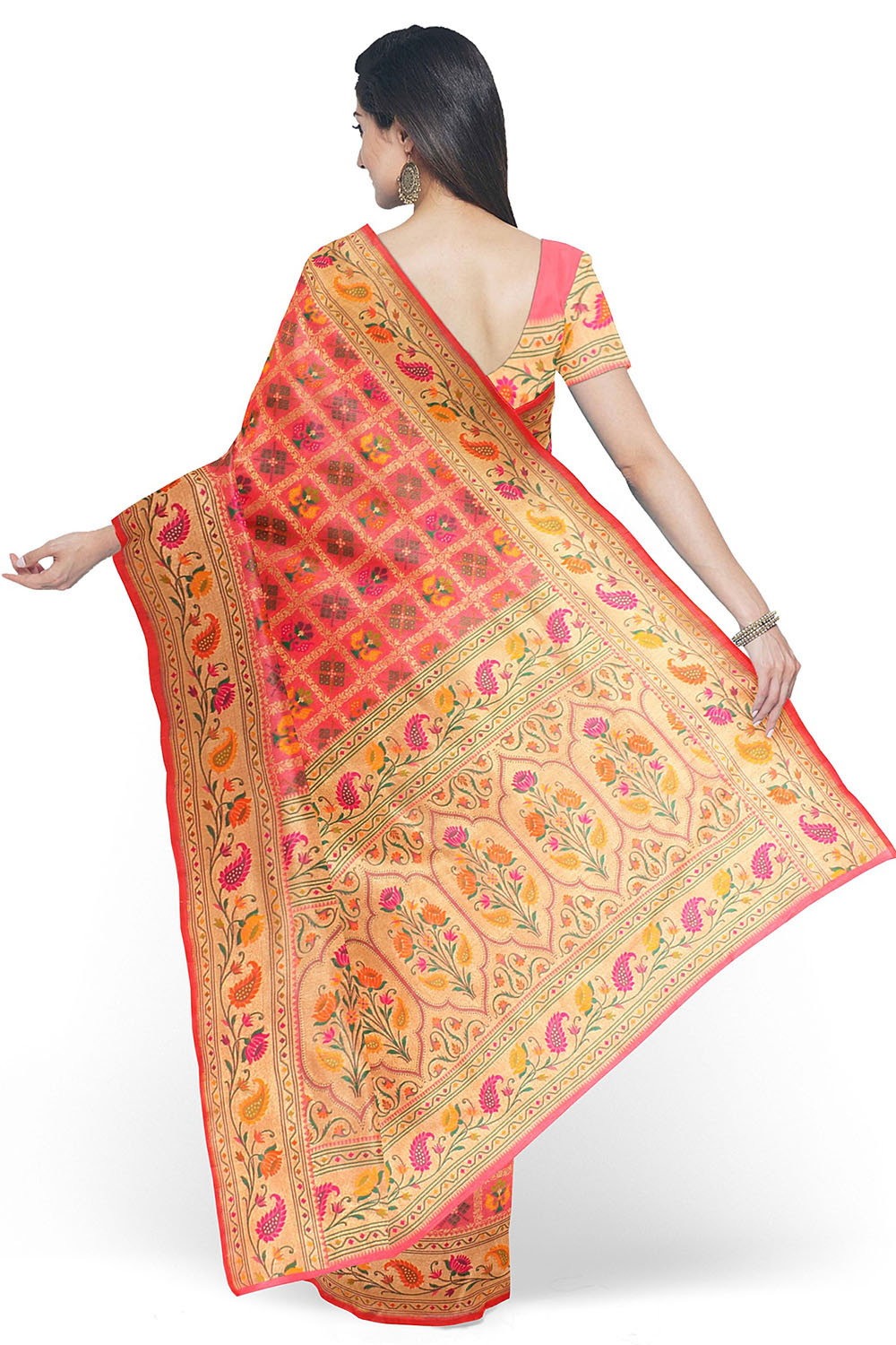 Pink Banarsi Silk Saree