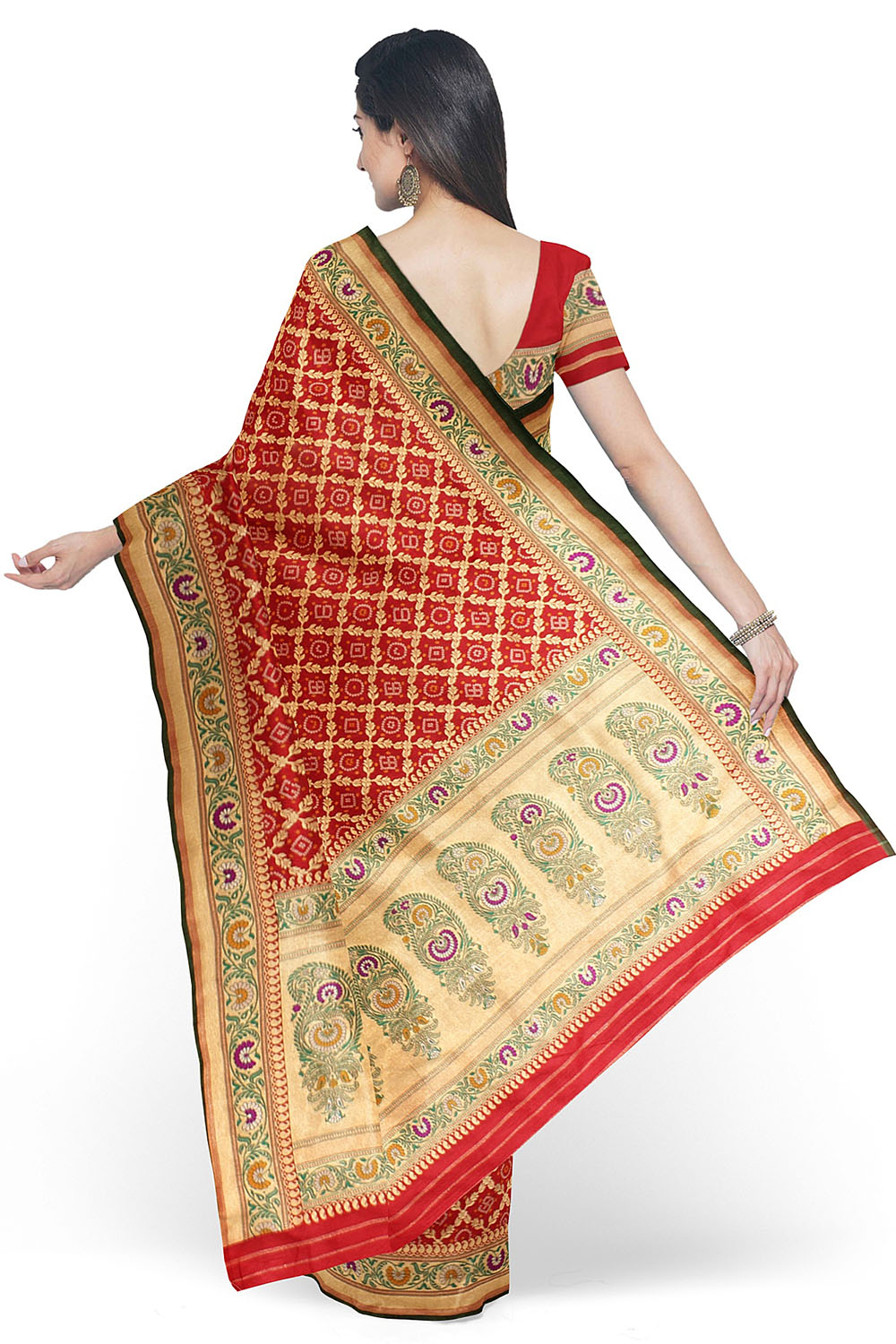 Red Banarsi Silk Saree