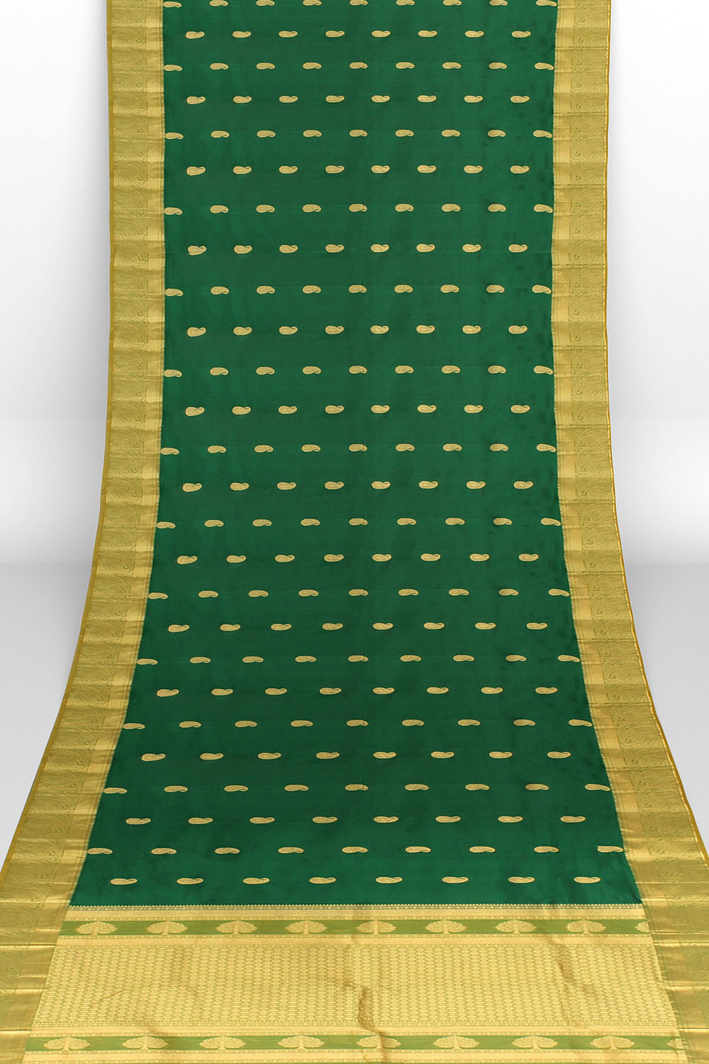 Bottle Green Kanjivaram Silk Saree