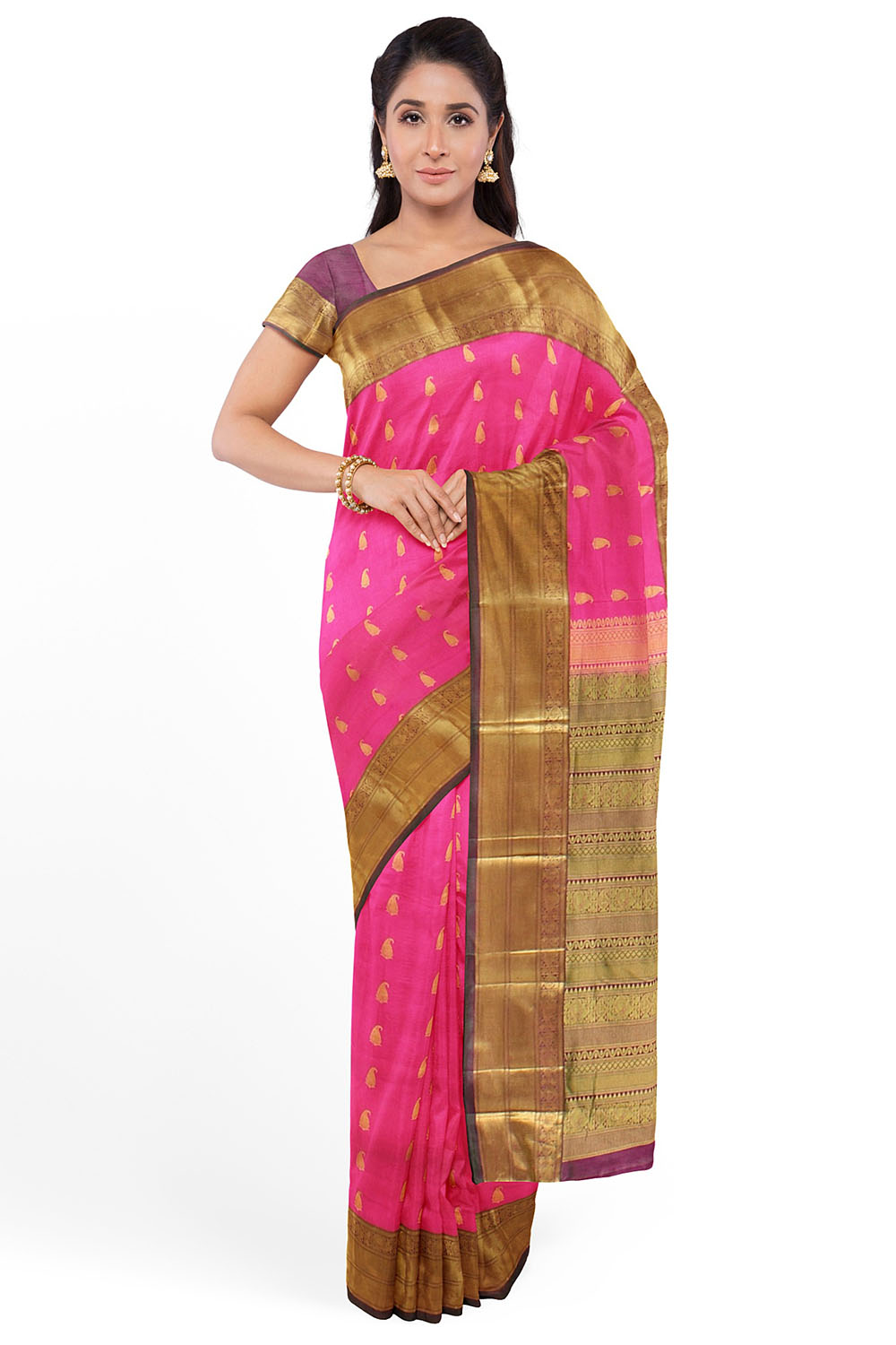 Pink Kanjivaram Silk Saree