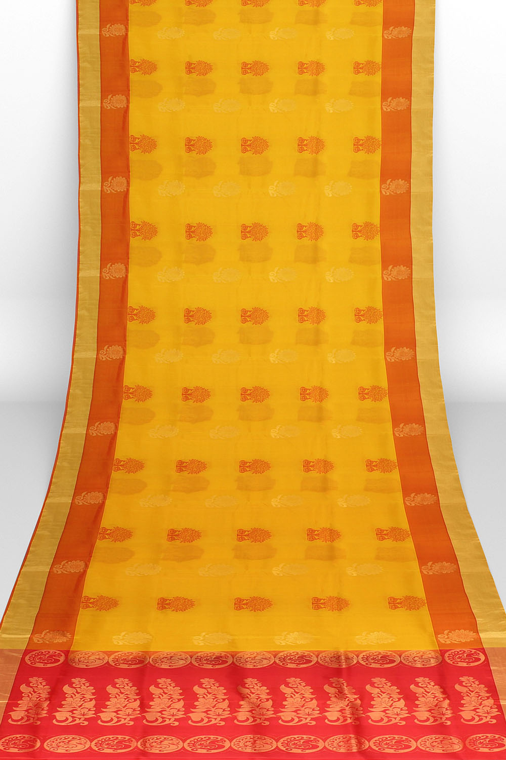 Mustard Kanjivaram Silk Saree