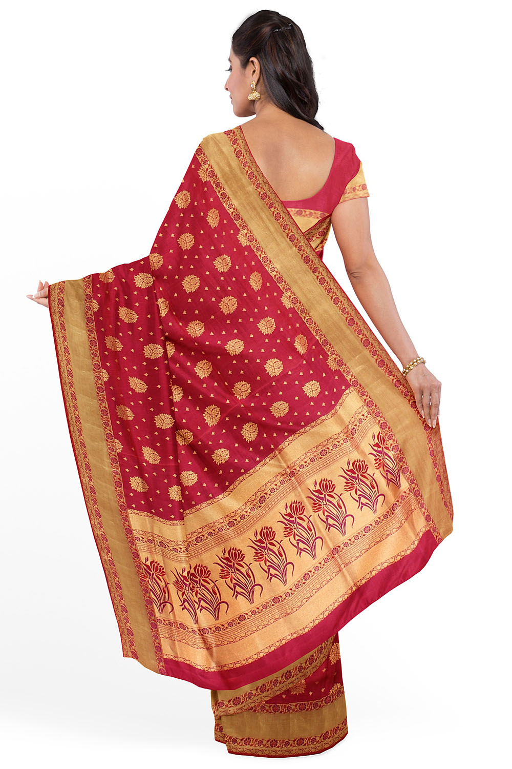 Maroon Kanjivaram Silk Saree