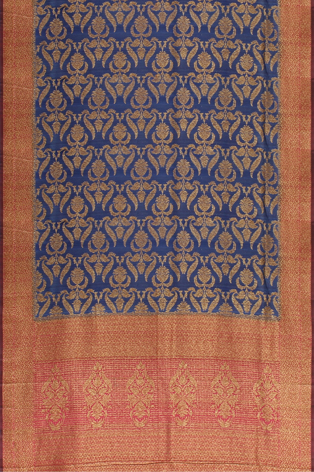 Navy Blue Banarsi Silk Saree