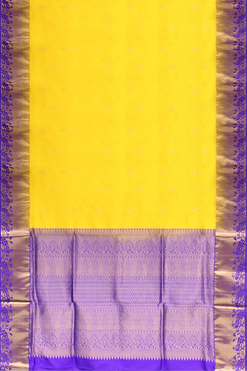 Yellow Kanjivaram Silk Saree