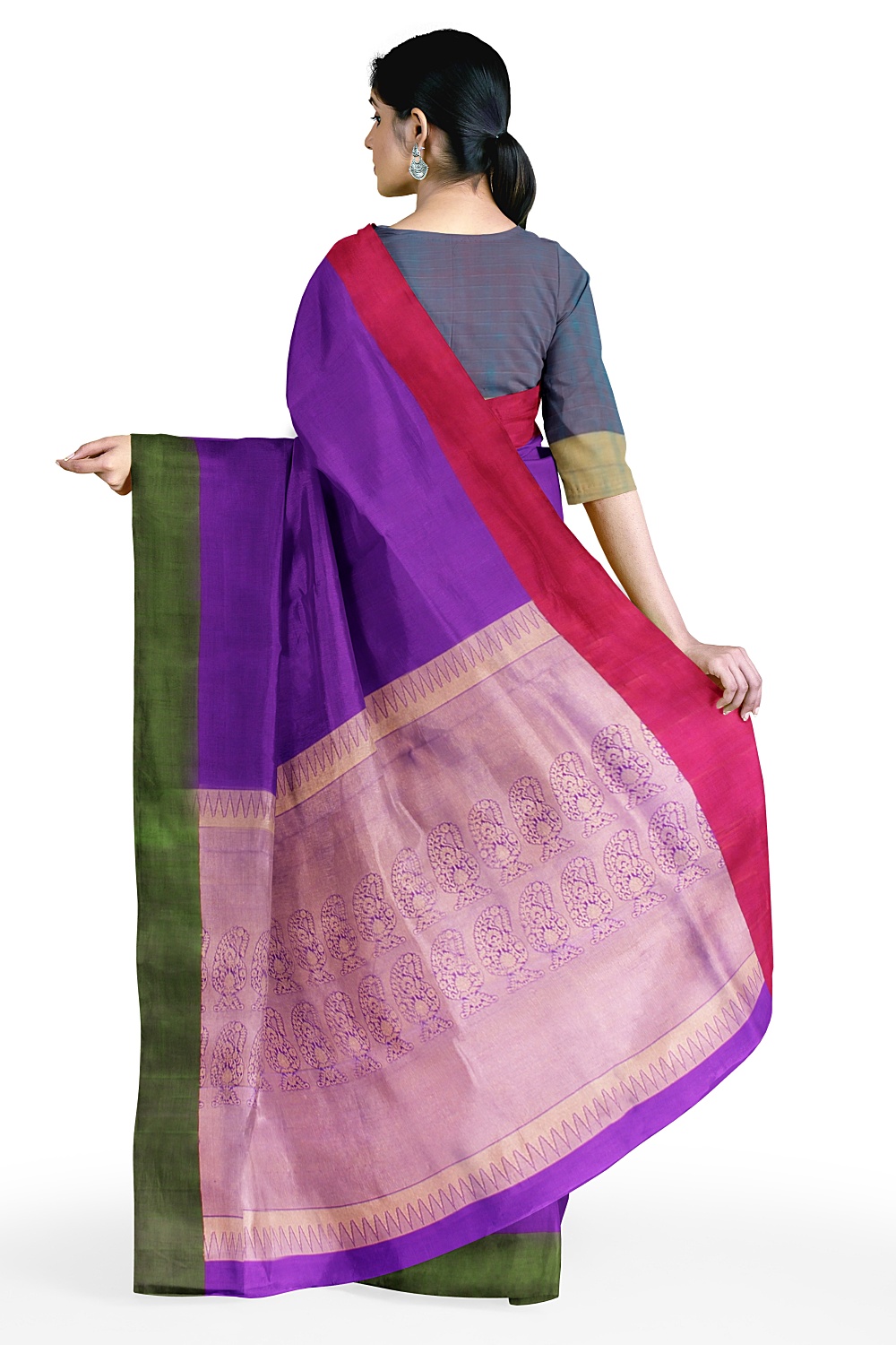 Purple Kanjivaram Silk Saree