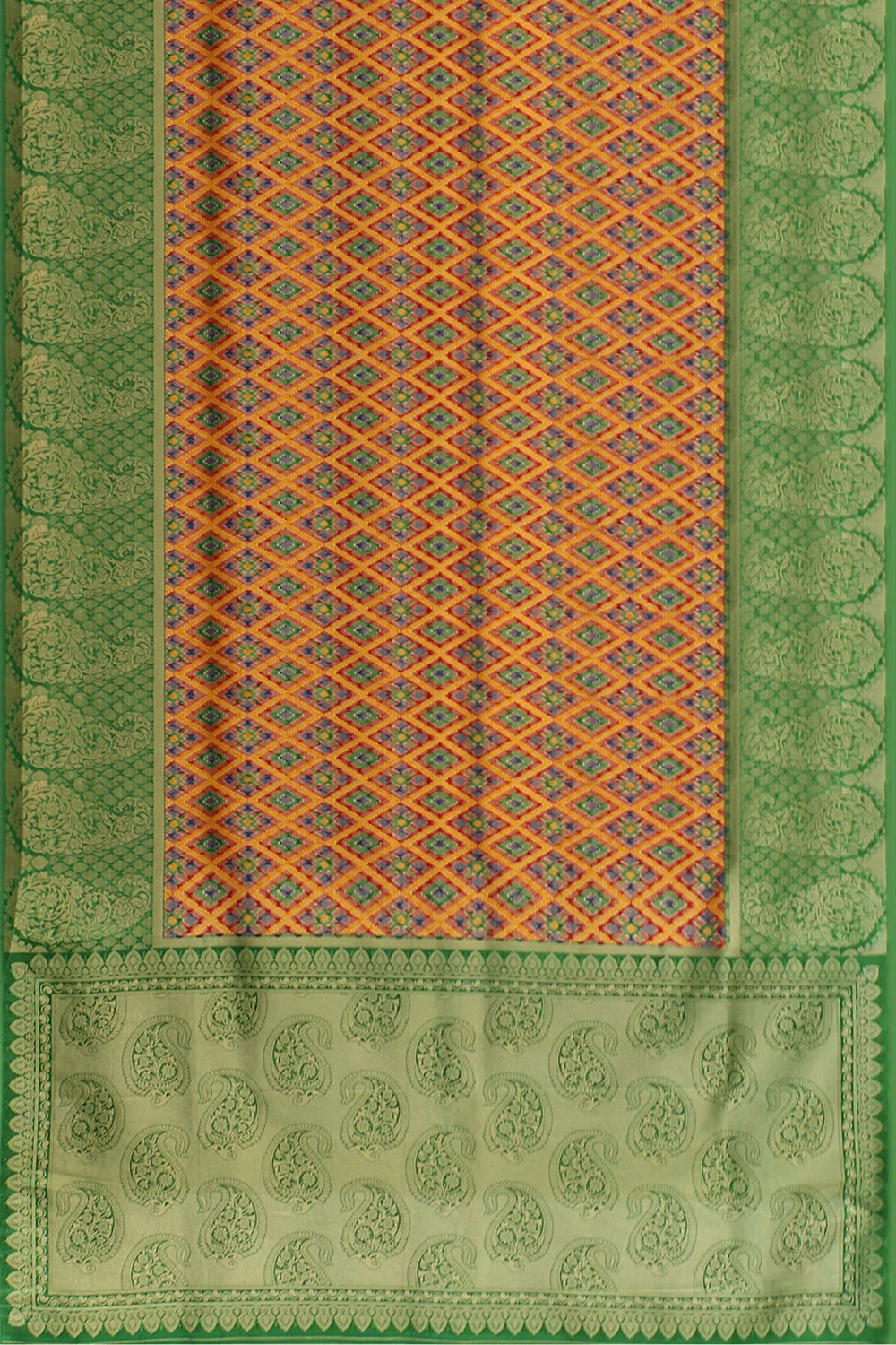 Mustard Banarsi Silk Saree